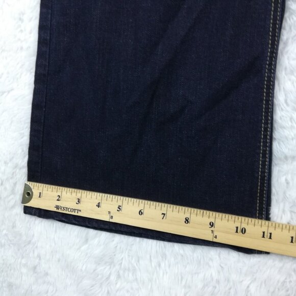 Lane Bryant Womens Jeans Boot Cut Blue Denim Dark Wash Genius Fit Plus 28 - Picture 9 of 11